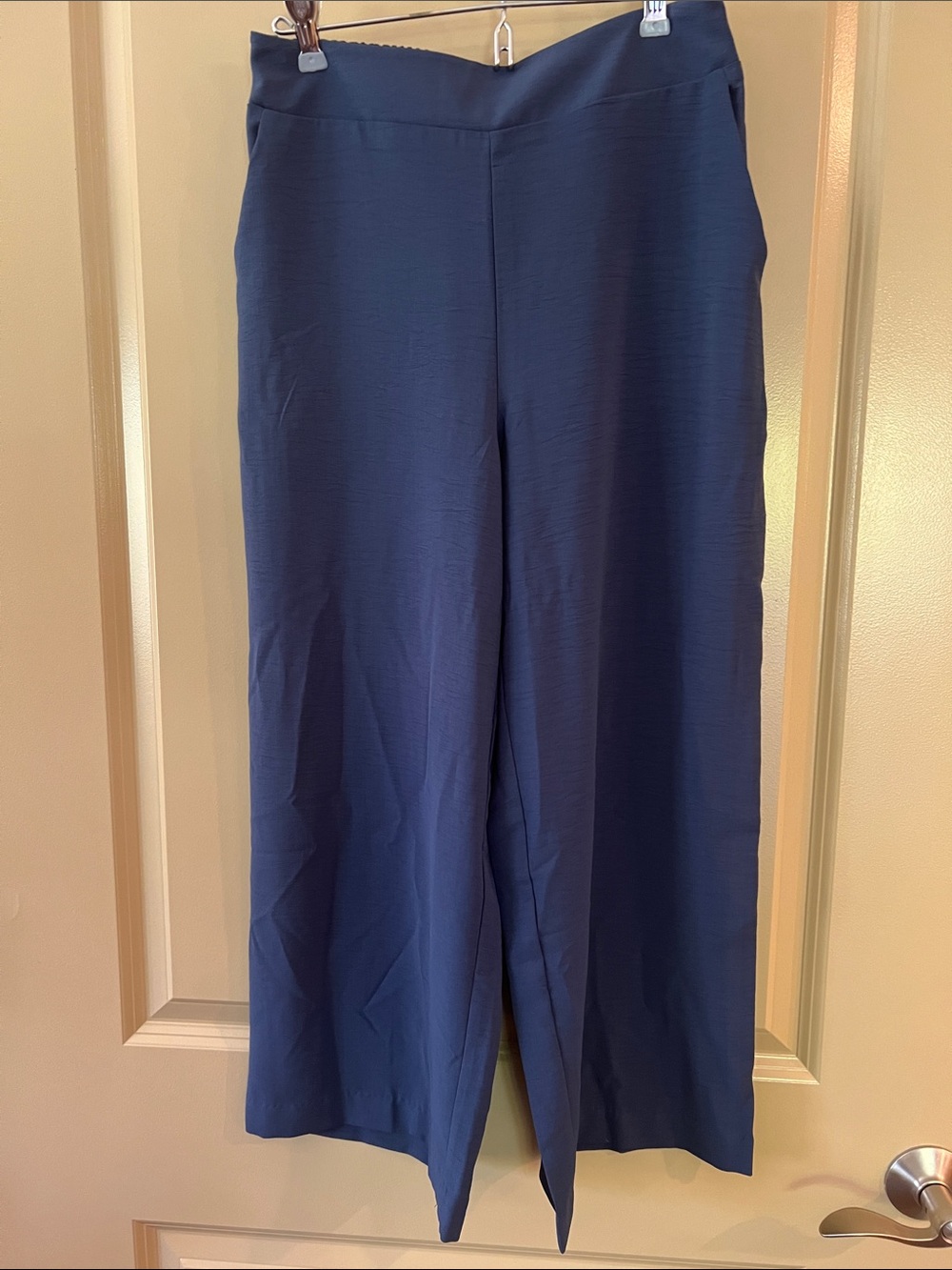 Nine West Navy Wide-Leg Trousers